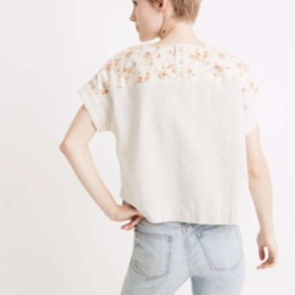 Madewell The New Denim Project Patchwork Top NWT - Picture 3 of 6